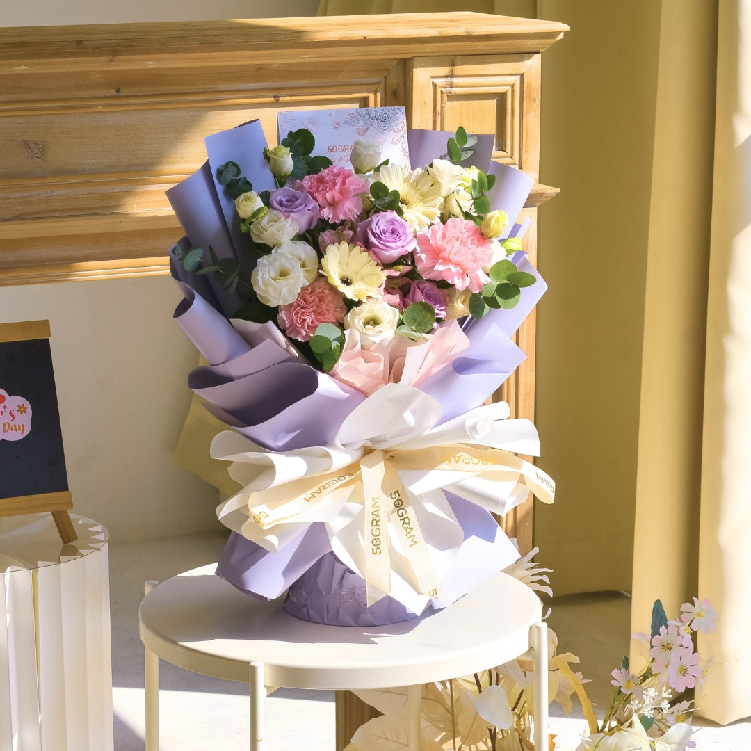 Garden of Gratitude Lilac Pink Hand Bouquet image 4