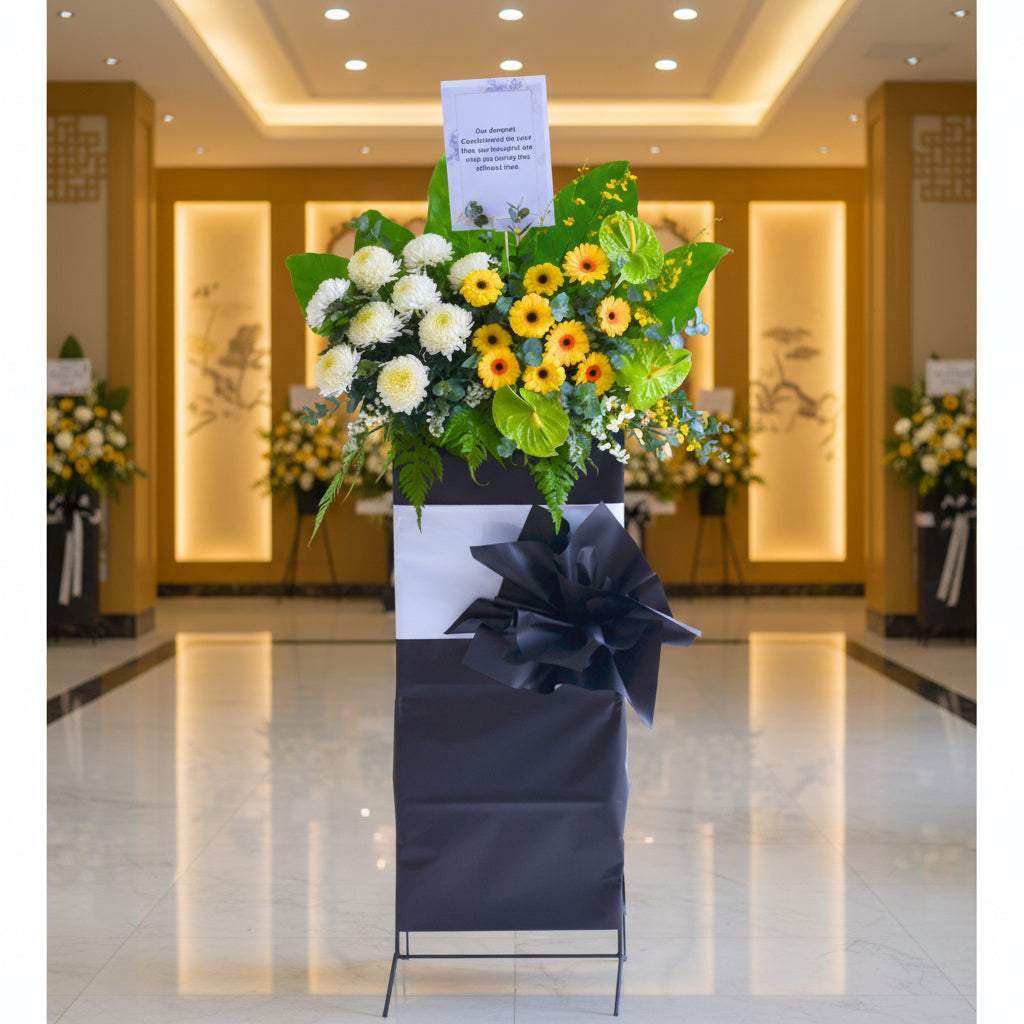 Soft Peace | Condolences Flower Stand image 2