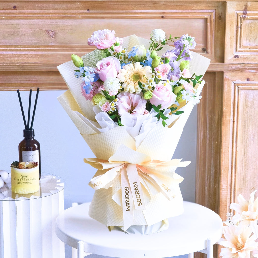 Pastel Poise Pink Roses Hand Bouquet image 2