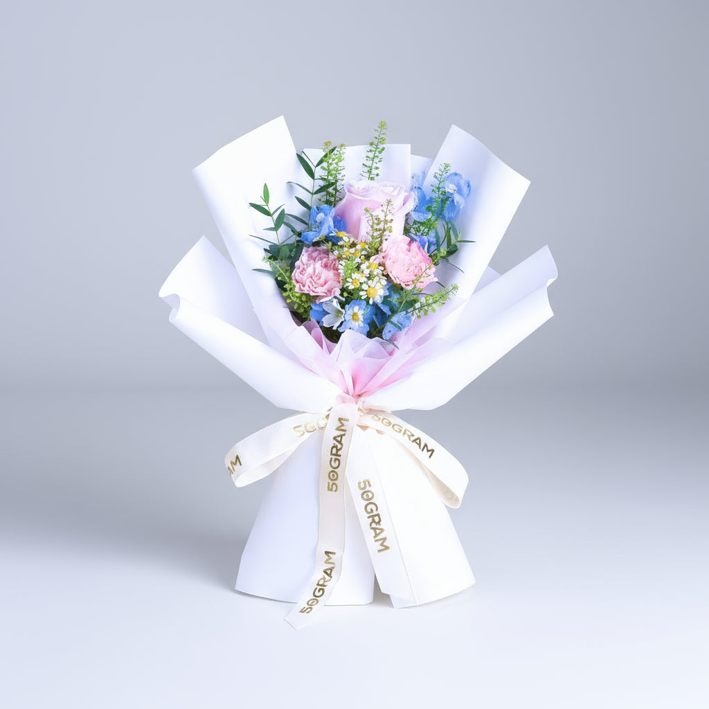 Bright Day Pink Carnation Hand Bouquet image 0