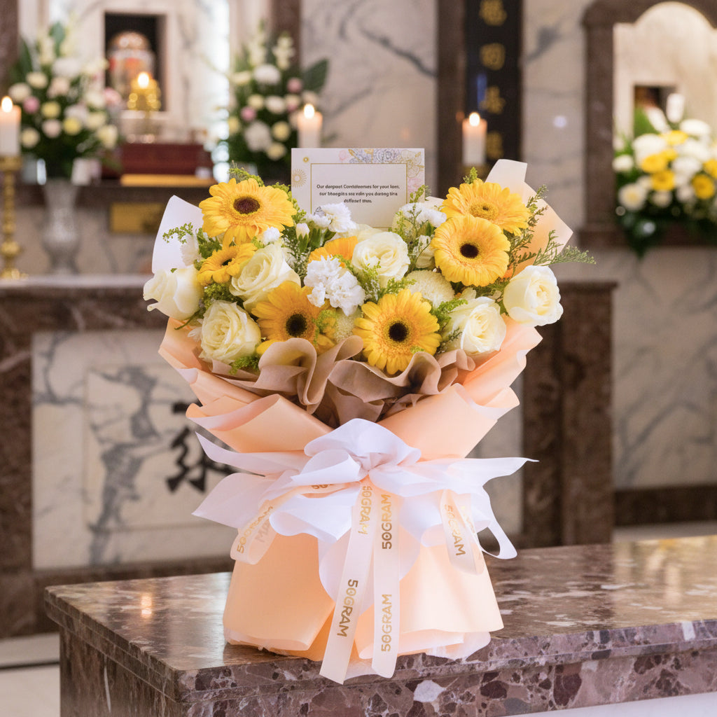 Dawn of Remembrance | Condolences Hand Bouquet image 1