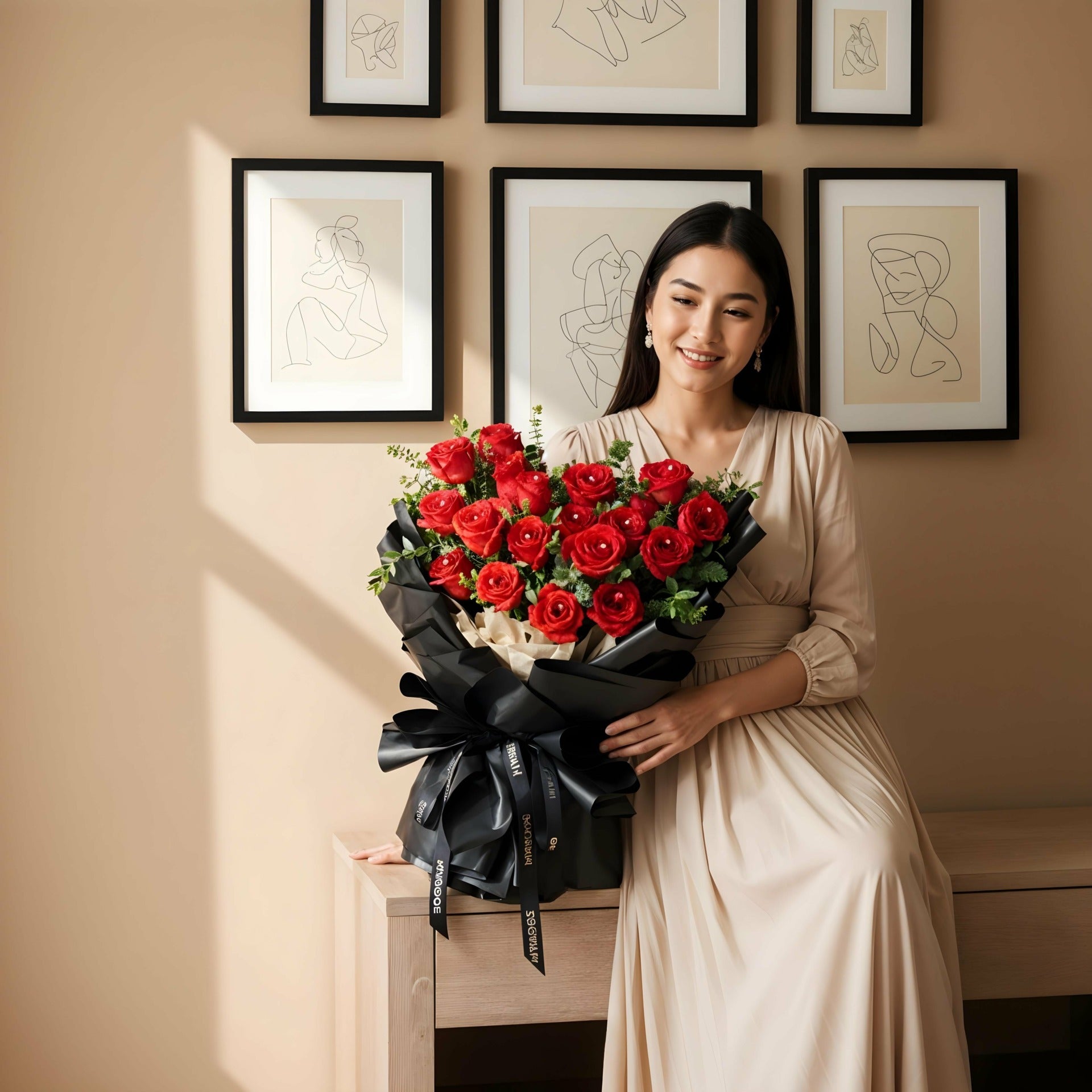 Classic Red Roses Hand Bouquet image 1