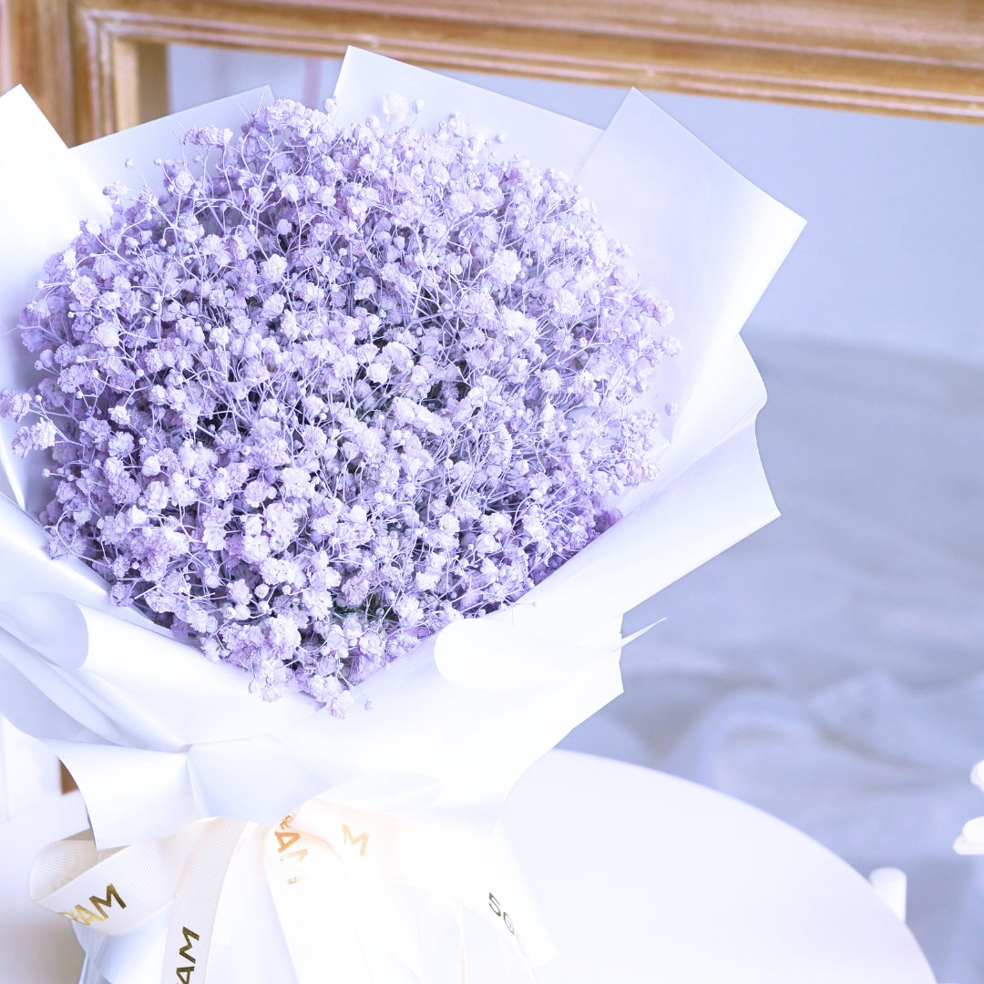 Baby Lavender Baby Breath Hand Bouquet image 11