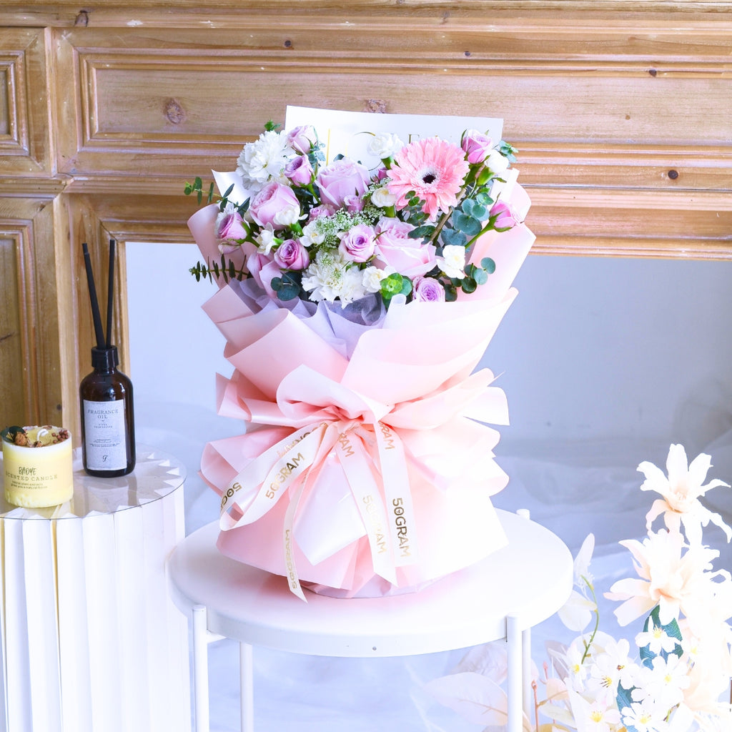 Soft Spark Qi Xi Hand Bouquet image 3