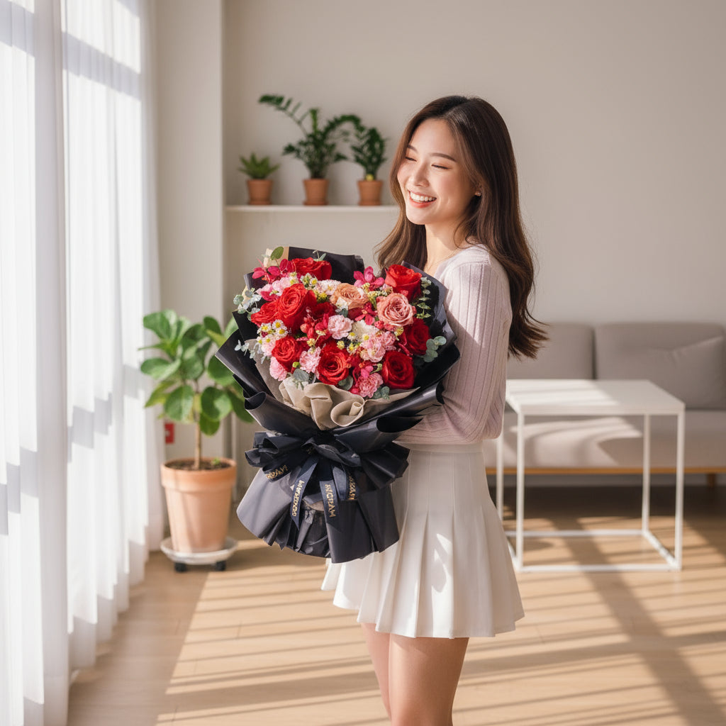 Mystic Love Red Rose Hand Bouquet image 1