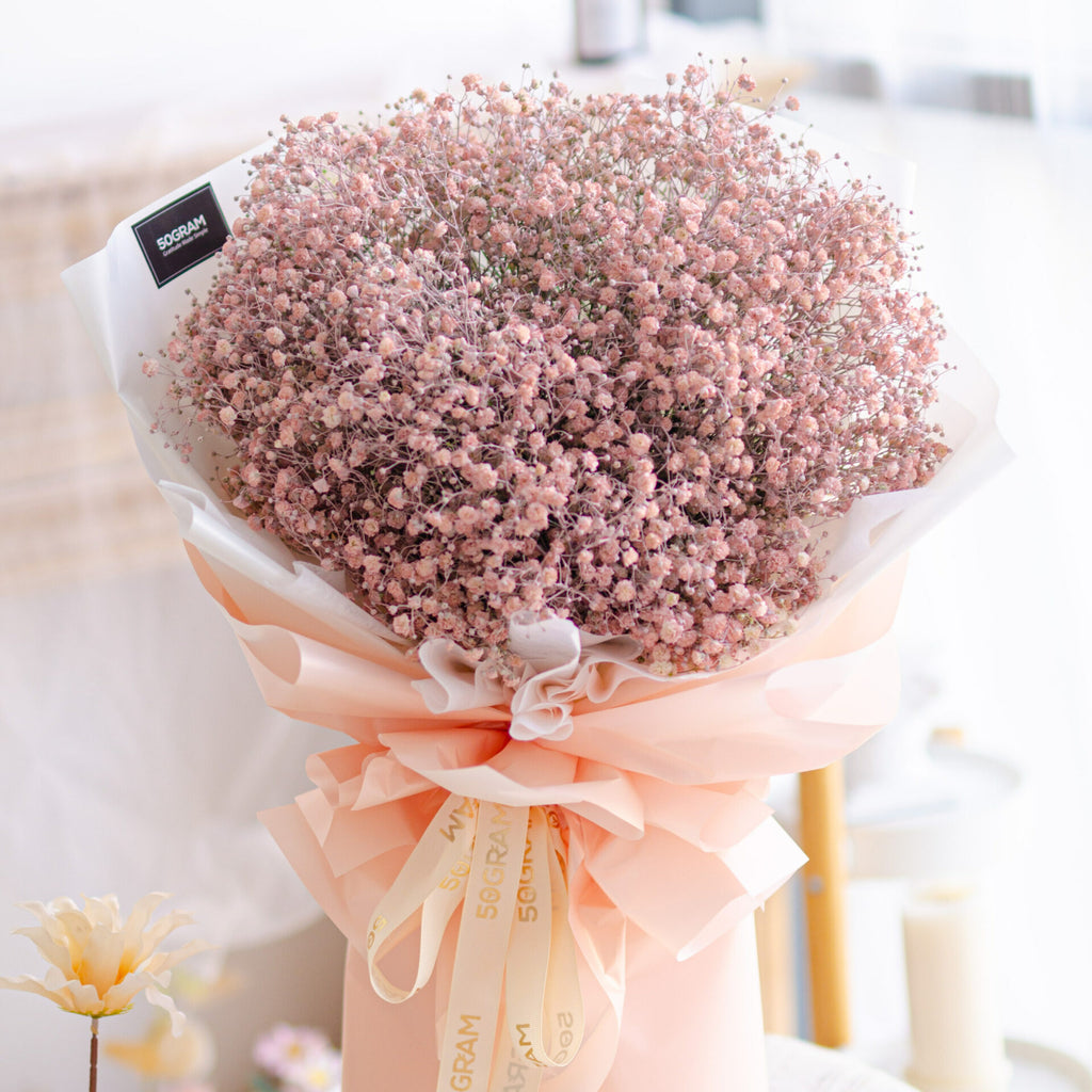 Baby Pink Baby Breath Hand Bouquet image 9
