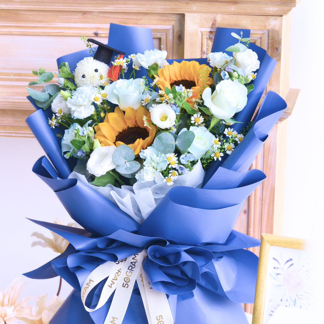 Floral Milestone Sunflower Hand Bouquet image 9