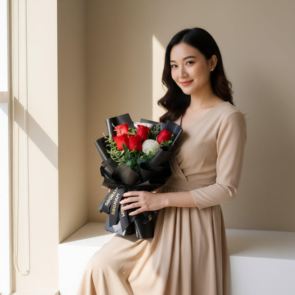 Classic Red Roses Hand Bouquet image 3