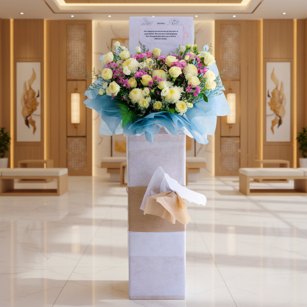 Lavender Memorial | Condolences Flower Stand image 1