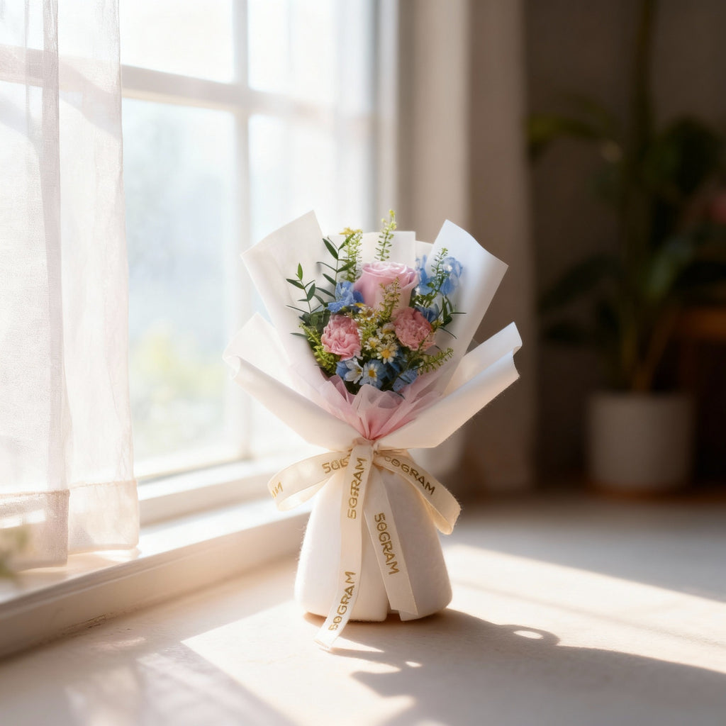 Bright Day Pink Carnation Hand Bouquet image 2