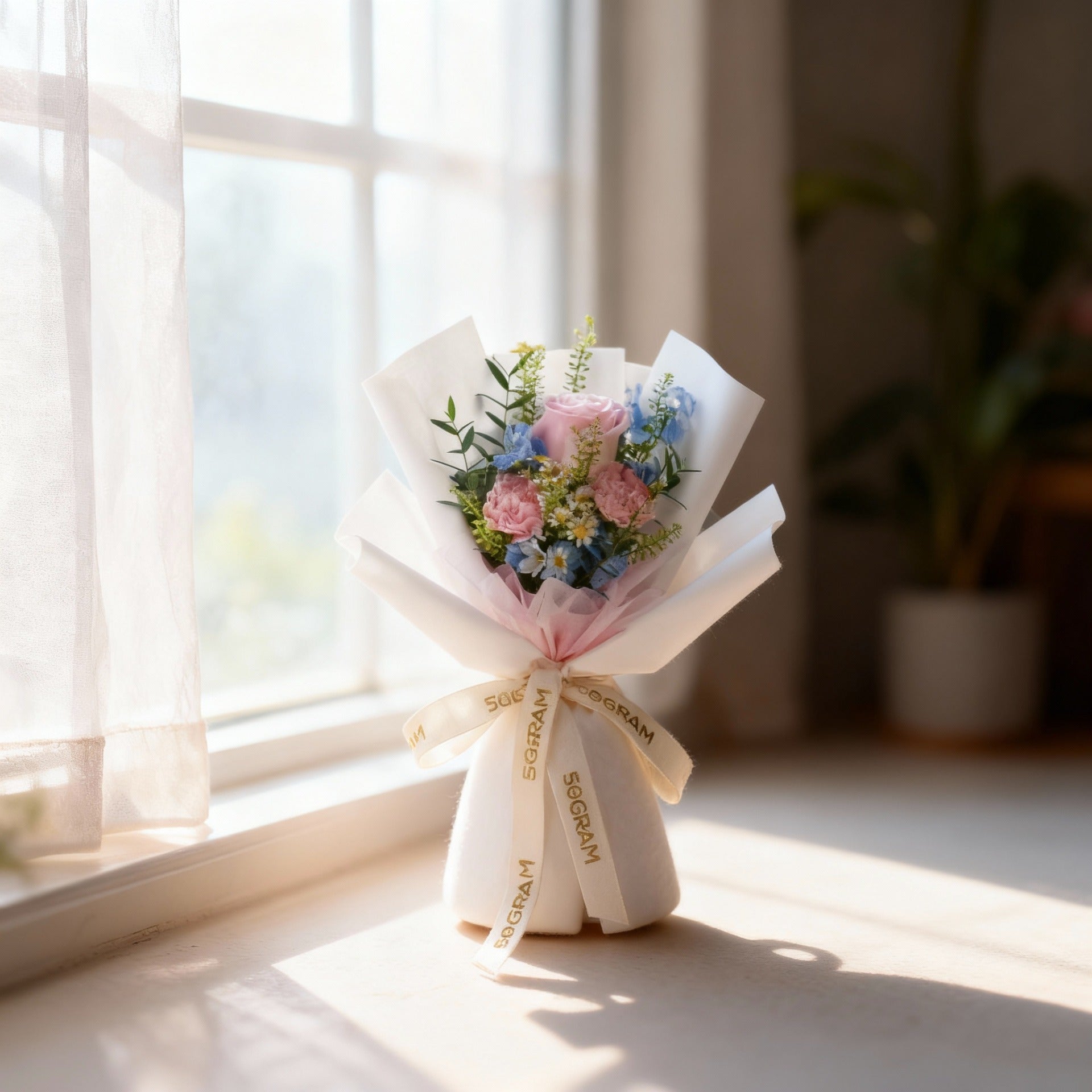 Bright Day Pink Carnation Hand Bouquet image 2