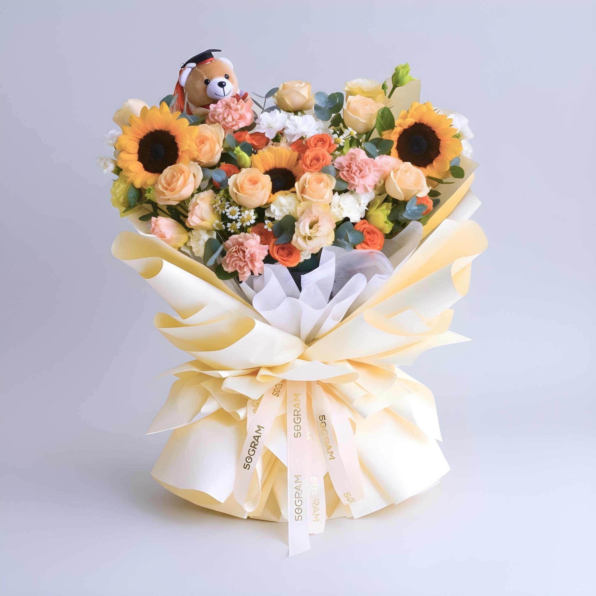 Bubbly Posy Sunflower Hand Bouquet image 0
