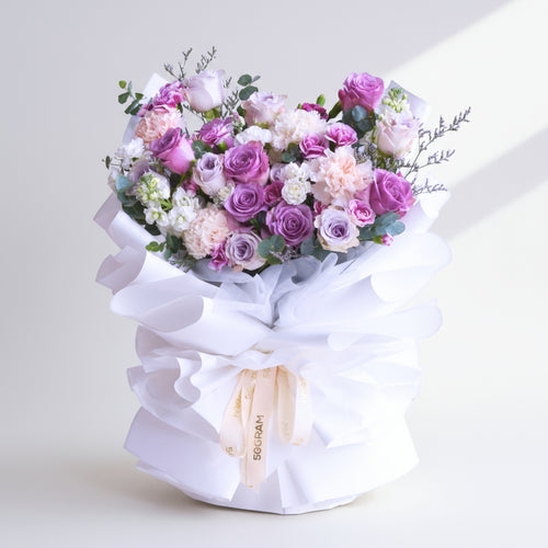 Amethyst Dream Purple Roses Hand Bouquet image 0