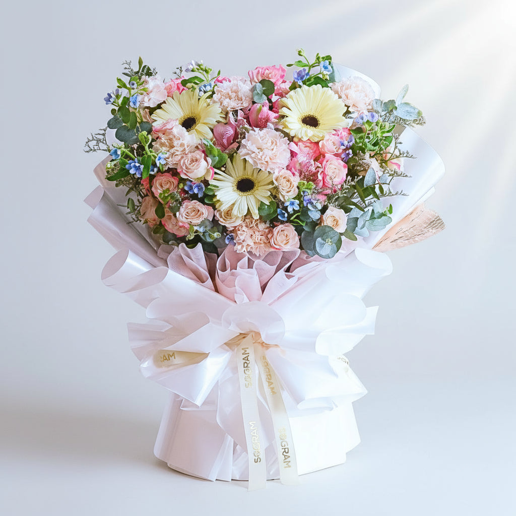 Maison Andrea White Daisy Hand Bouquet image 0