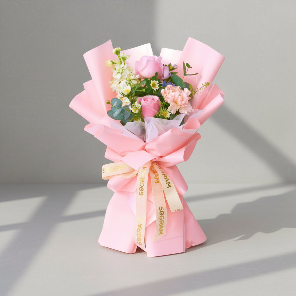 Rosy Crown Women's Day Mini Hand Bouquet image 0