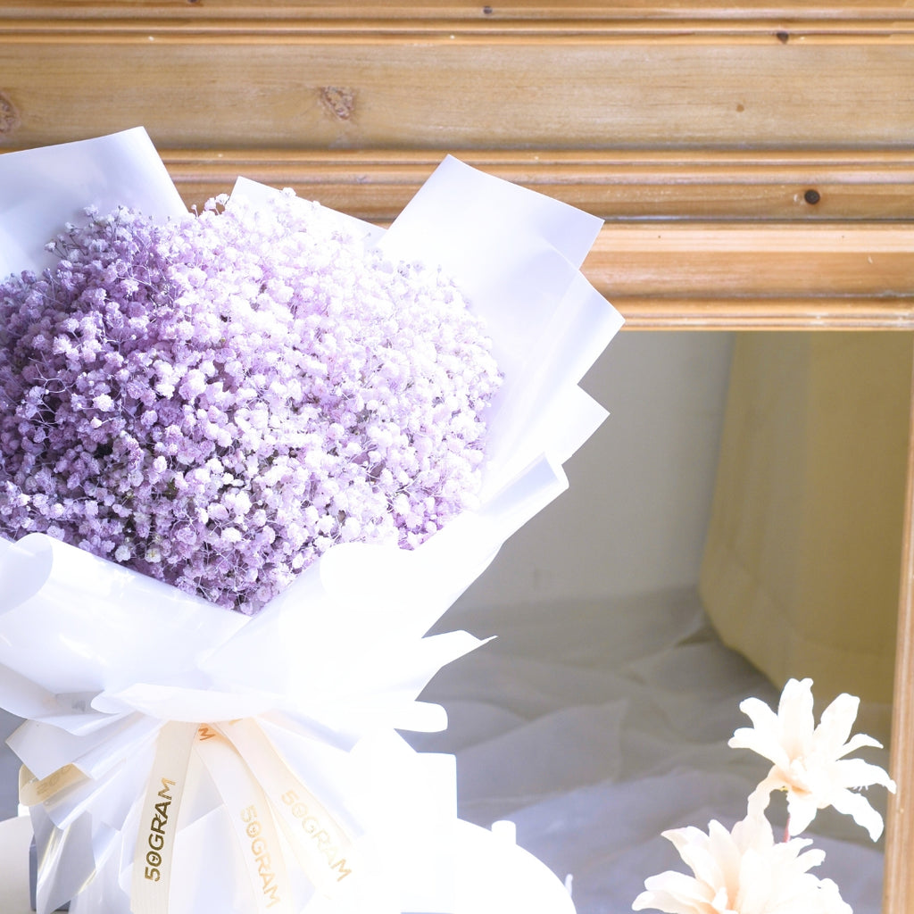 Baby Lavender Baby Breath Hand Bouquet image 6