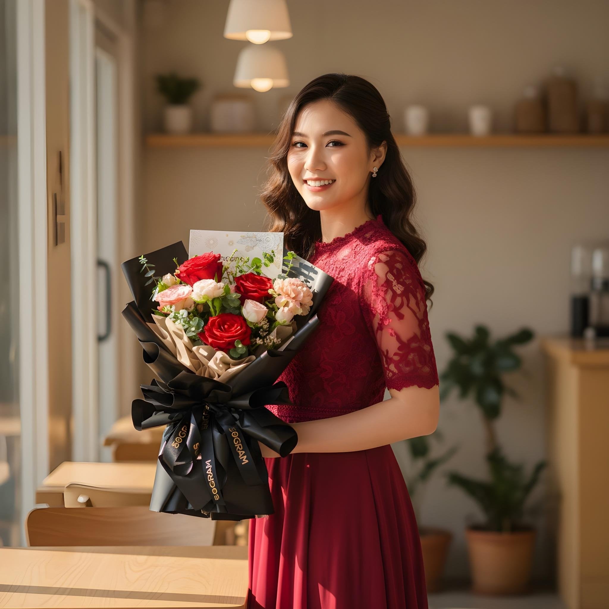 Enchanting Eternity Roses Hand Bouquet image 2