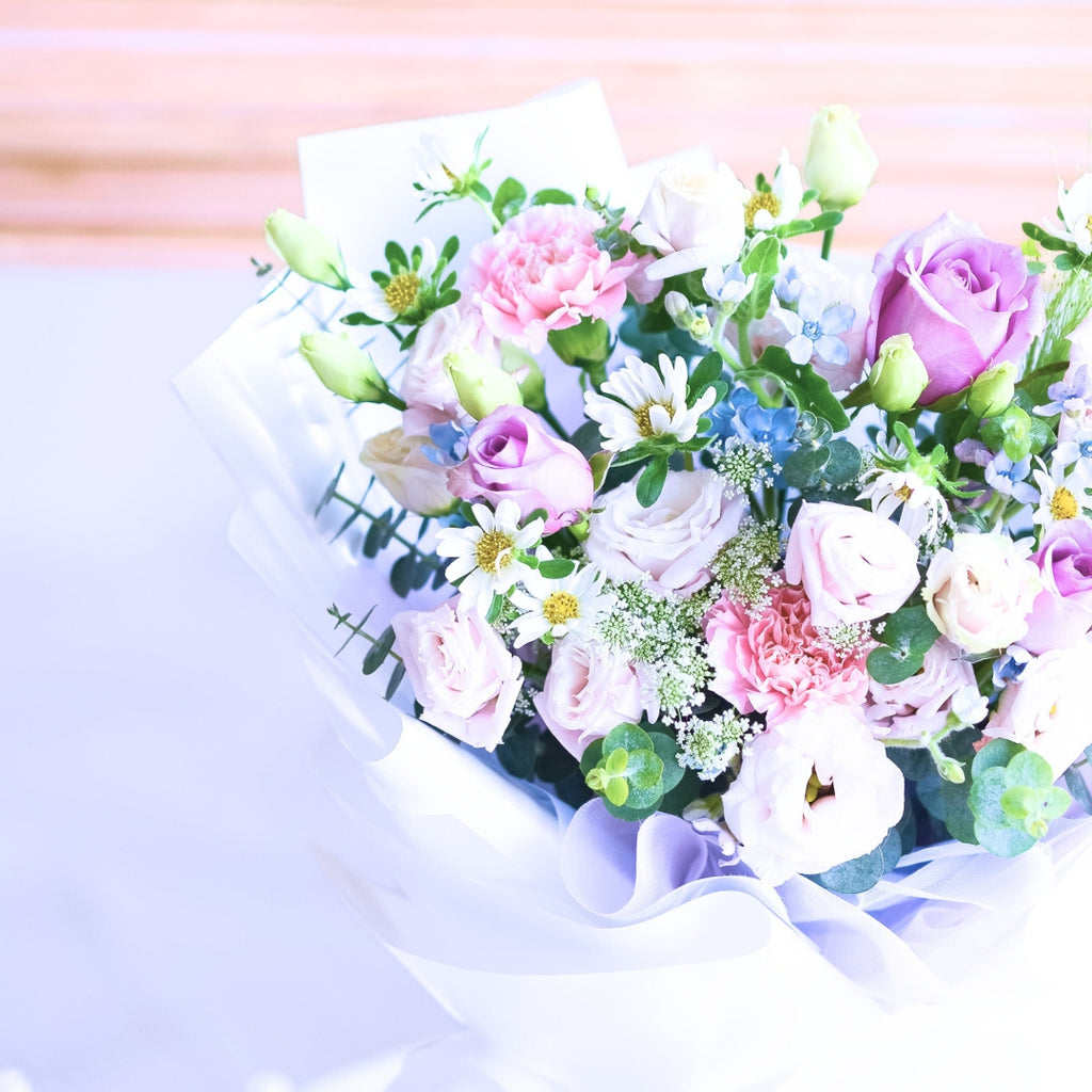 Fairy Floss Purple Roses Hand Bouquet image 13
