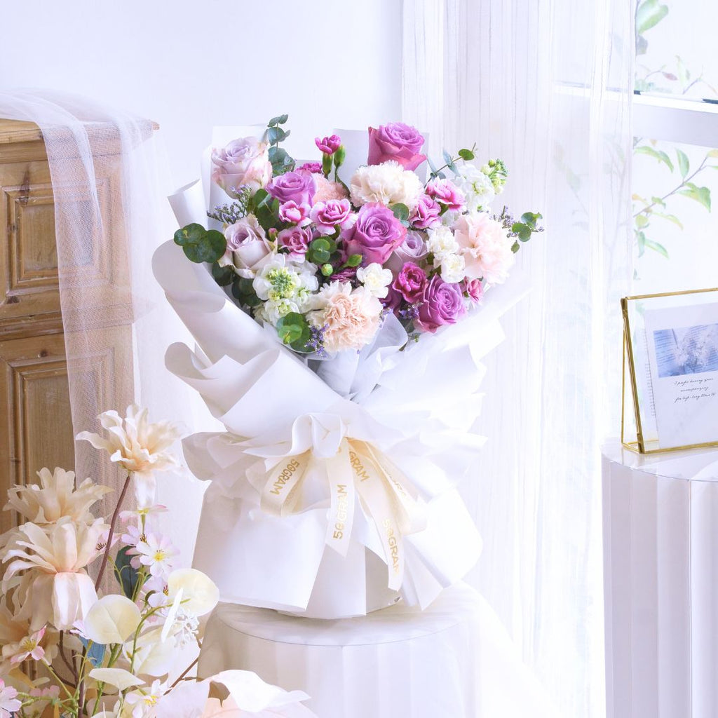 Amethyst Dream Purple Roses Hand Bouquet image 8
