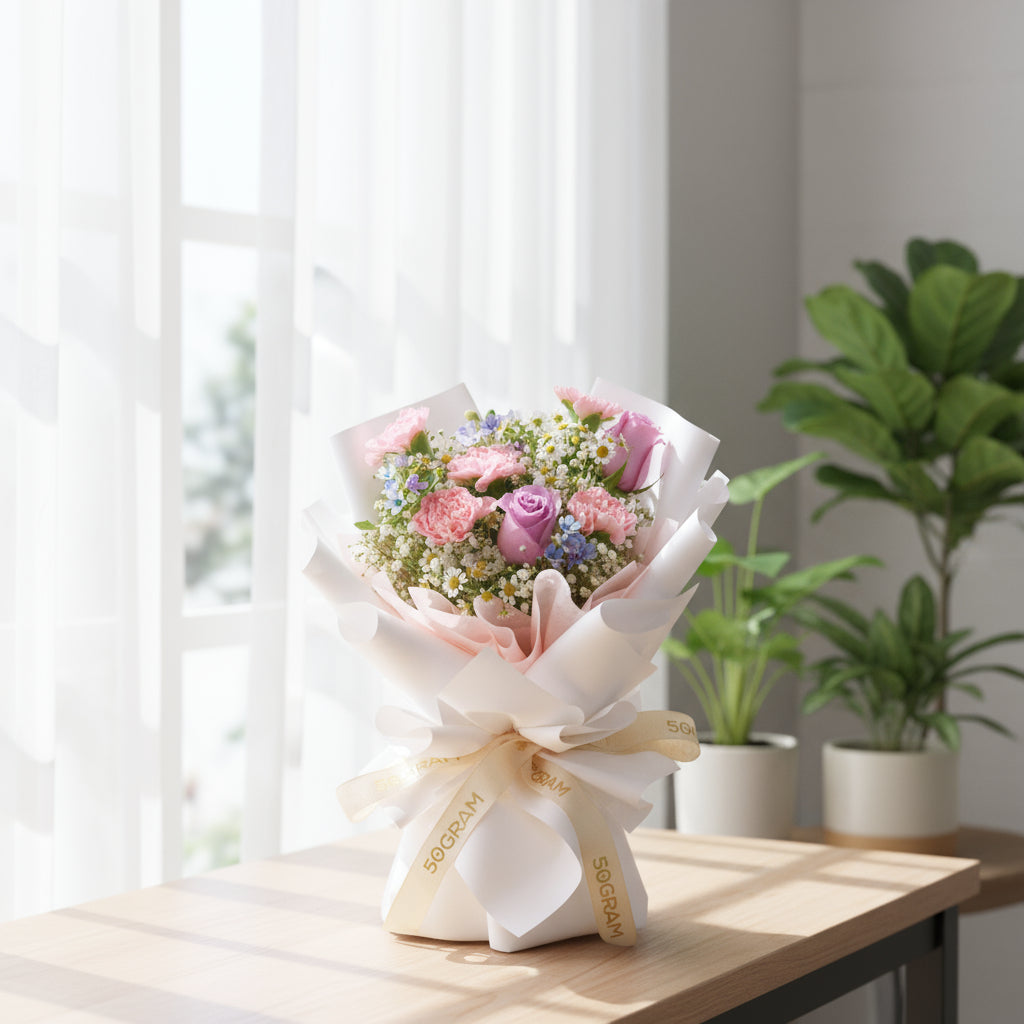 Blushing Violet Hand Bouquet image 1