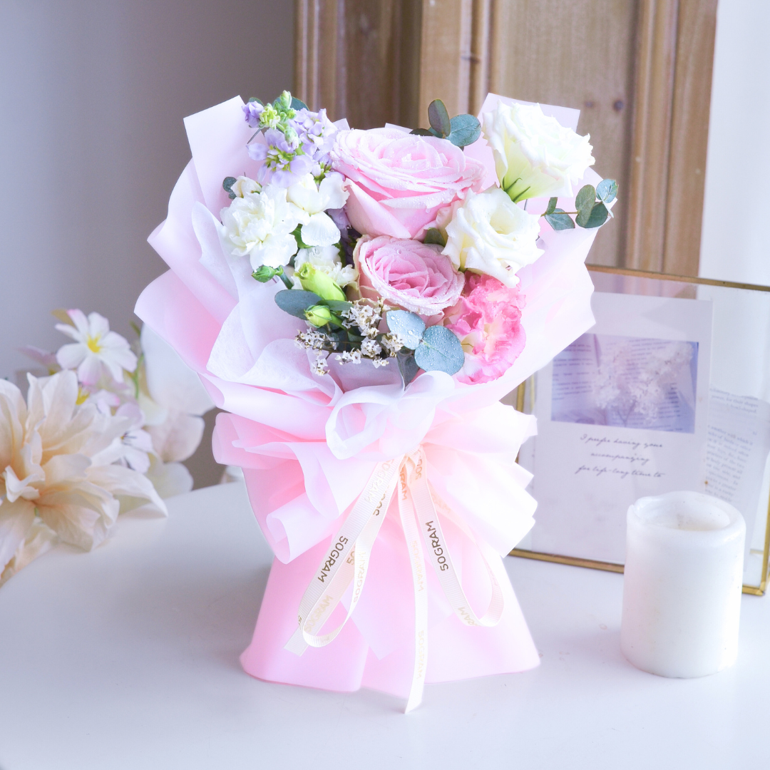 Pink Power Mini Hand Bouquet image 6
