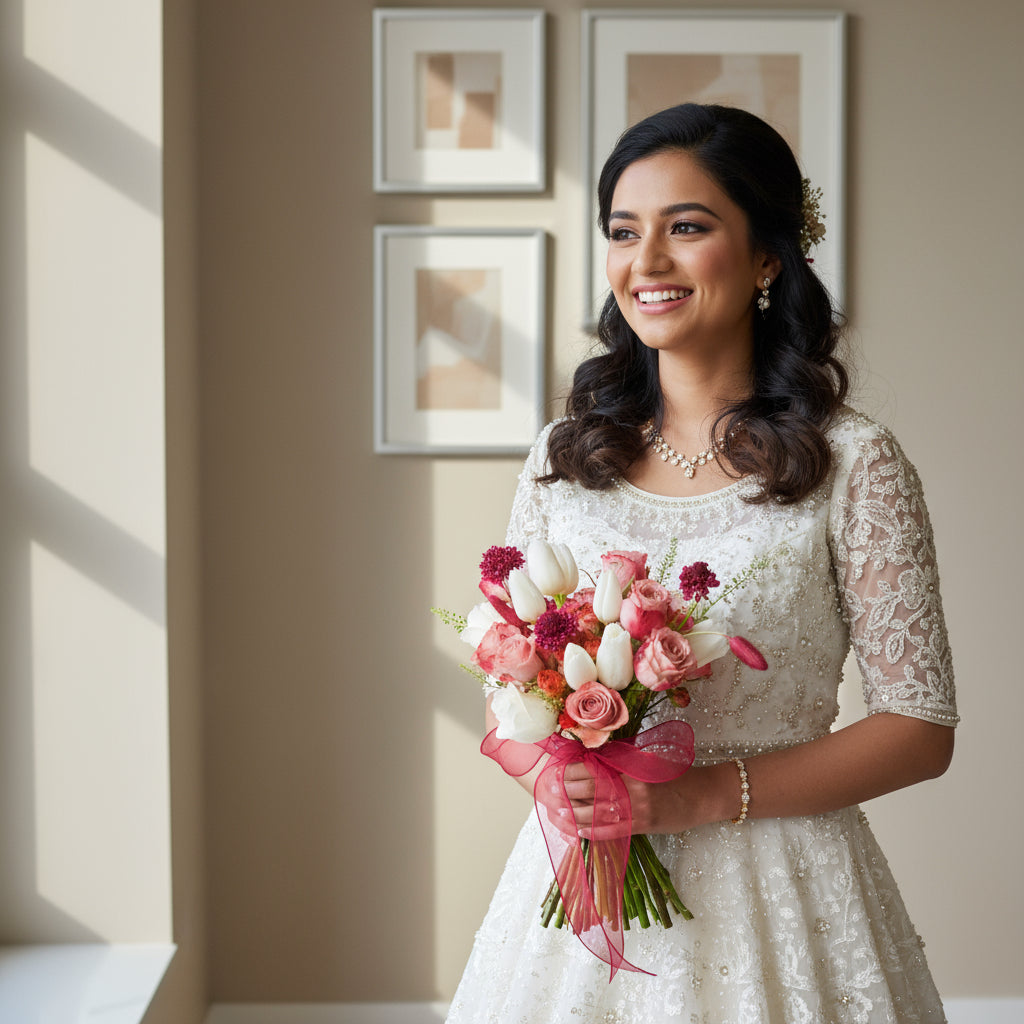 Scarlet Love Knot | Bridal Bouquet image 1