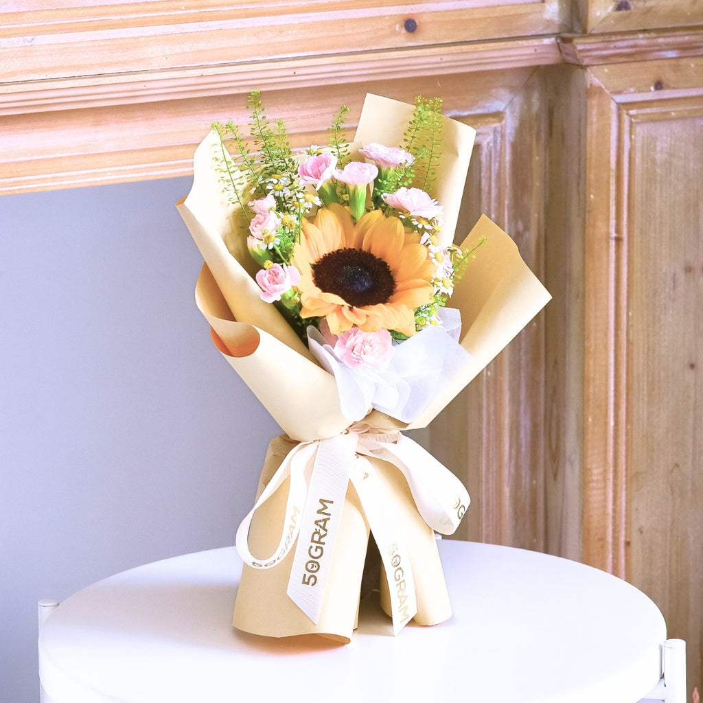 Sandy Spark Sunflower Hand Bouquet image 3
