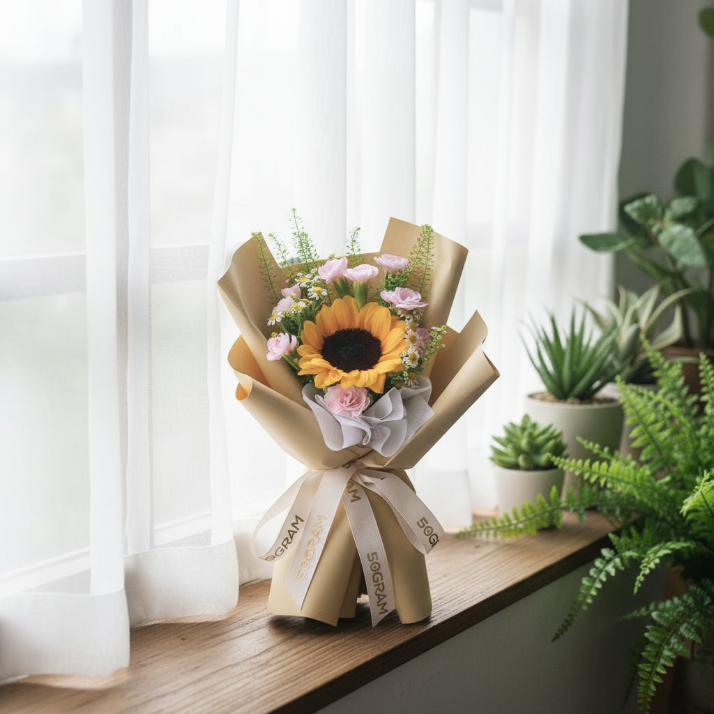 Sandy Spark Sunflower Hand Bouquet image 6