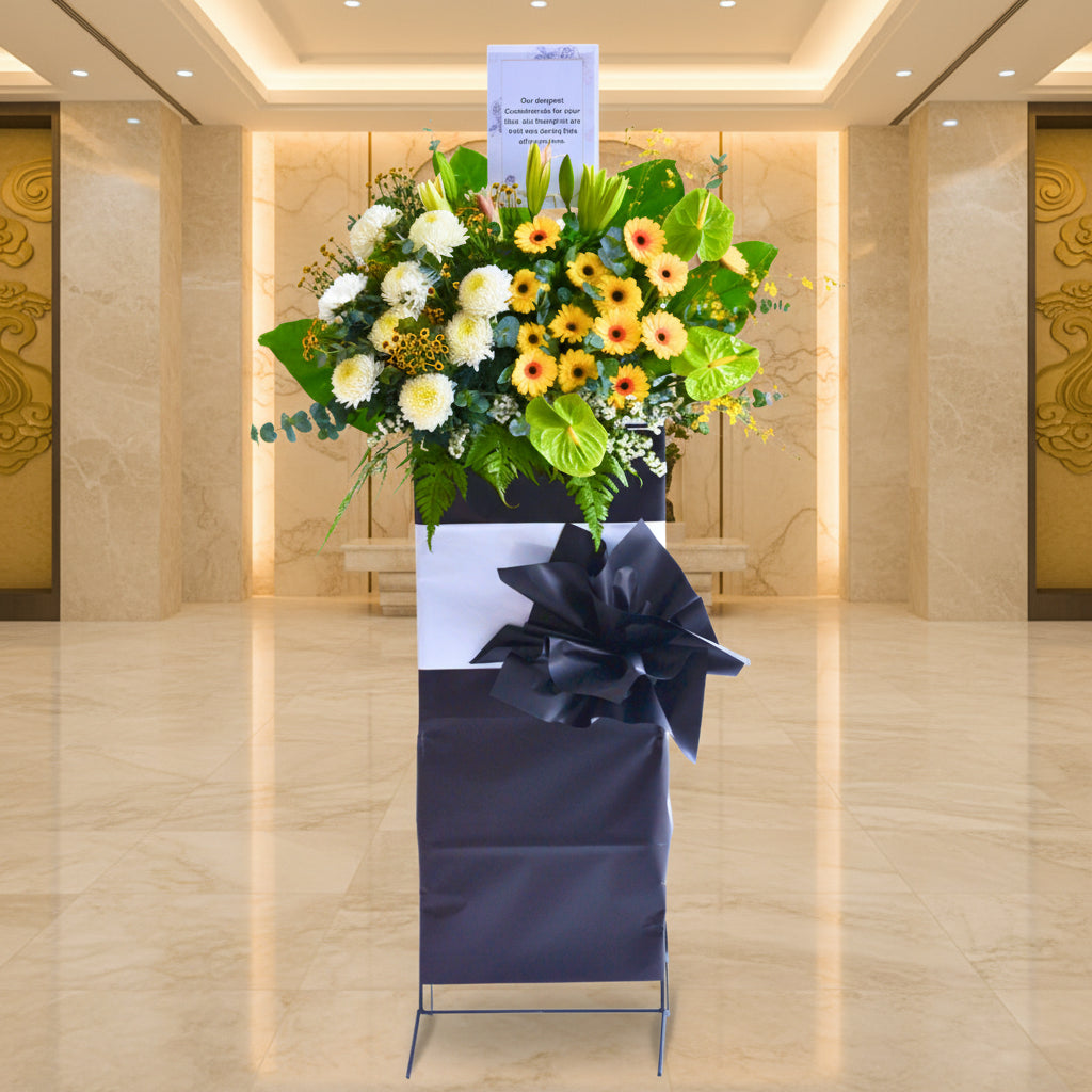 Soft Peace | Condolences Flower Stand image 1