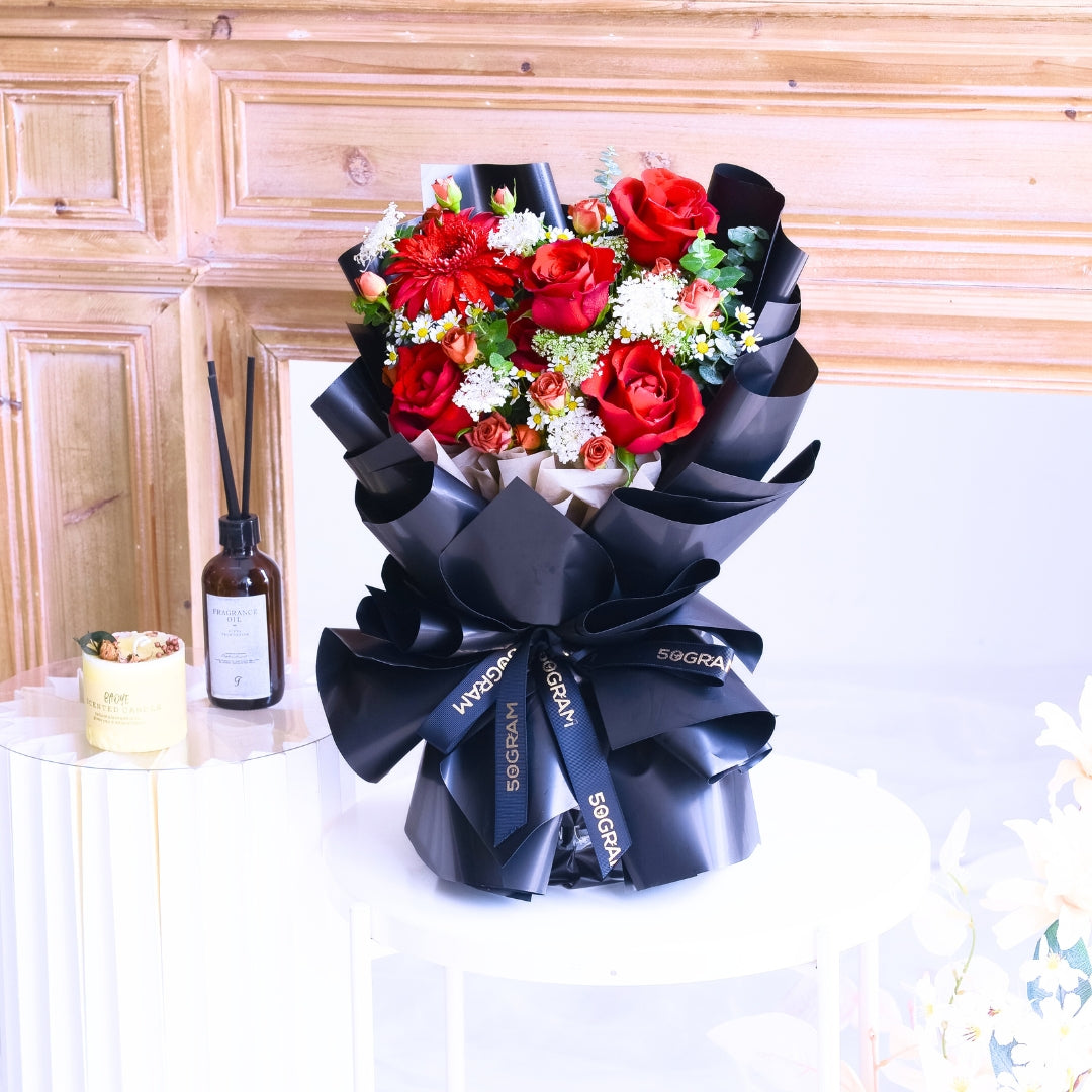 Firelight Love Qi Xi Hand Bouquet image 3