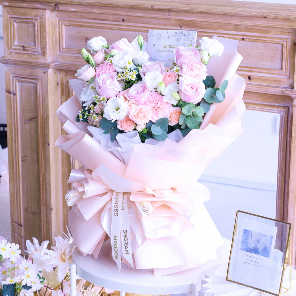 Amore Blossom Pink Rose Hand Bouquet image 6