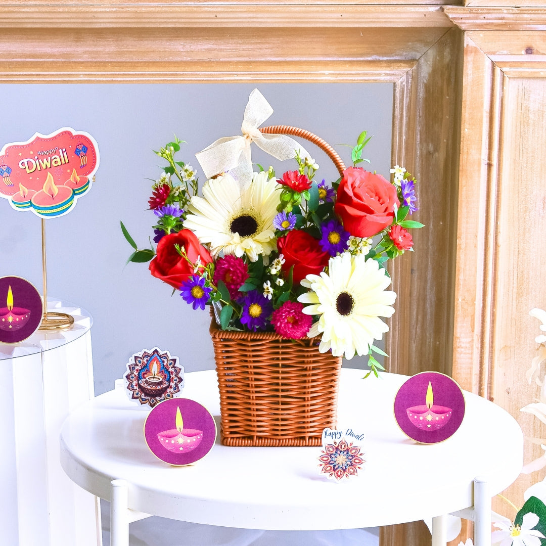 Diwali Delight Flower Basket image 2