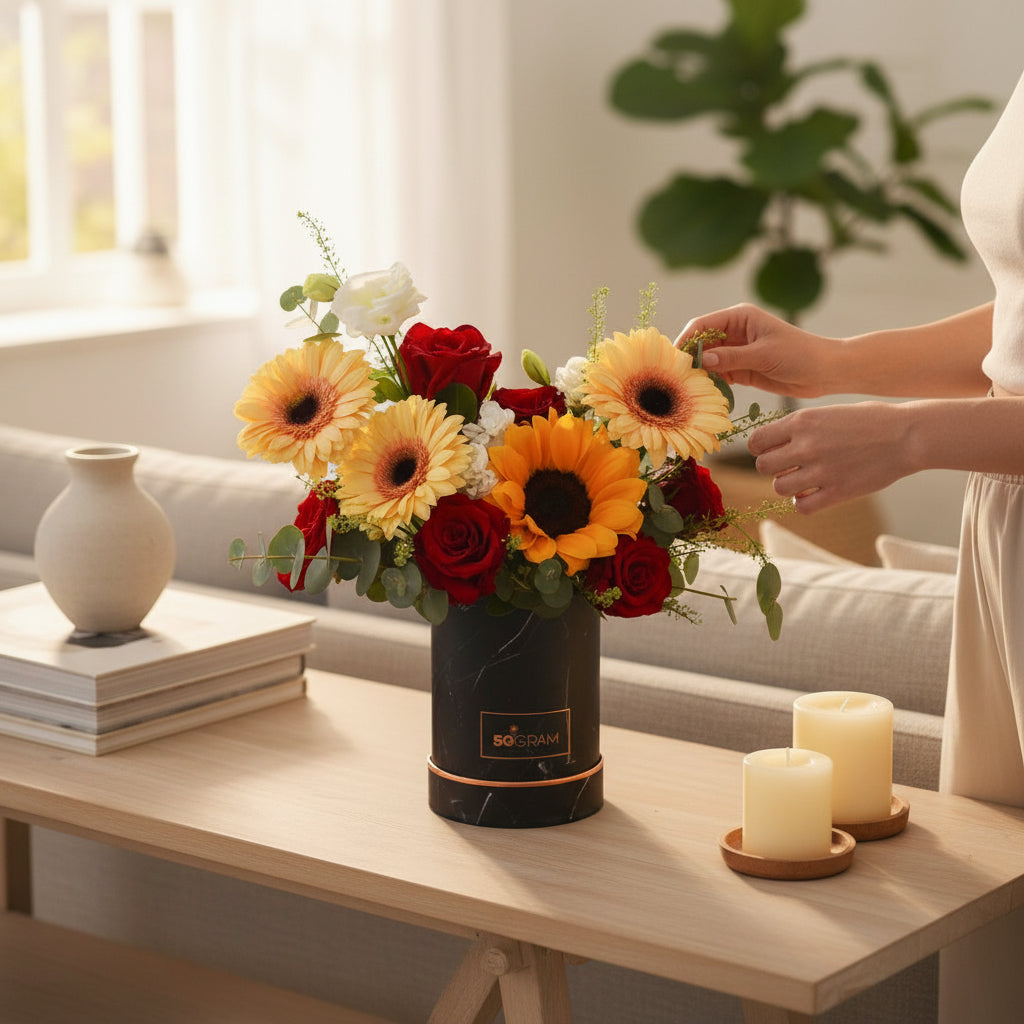 Karima Champagne Gerberas | Flower Box image 1