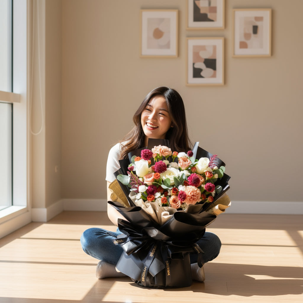 Russet Blooms Cappuccino Roses Hand Bouquet image 1
