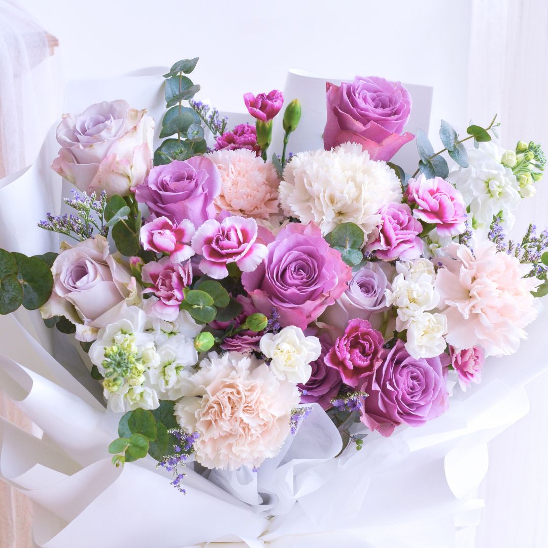 Amethyst Dream Purple Roses Hand Bouquet image 10