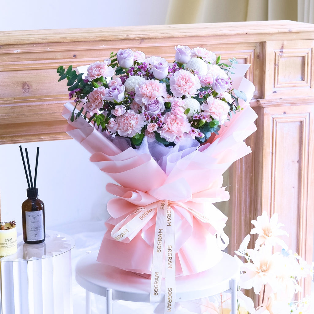 Primo Amore Beige Carnation Hand Bouquet image 4