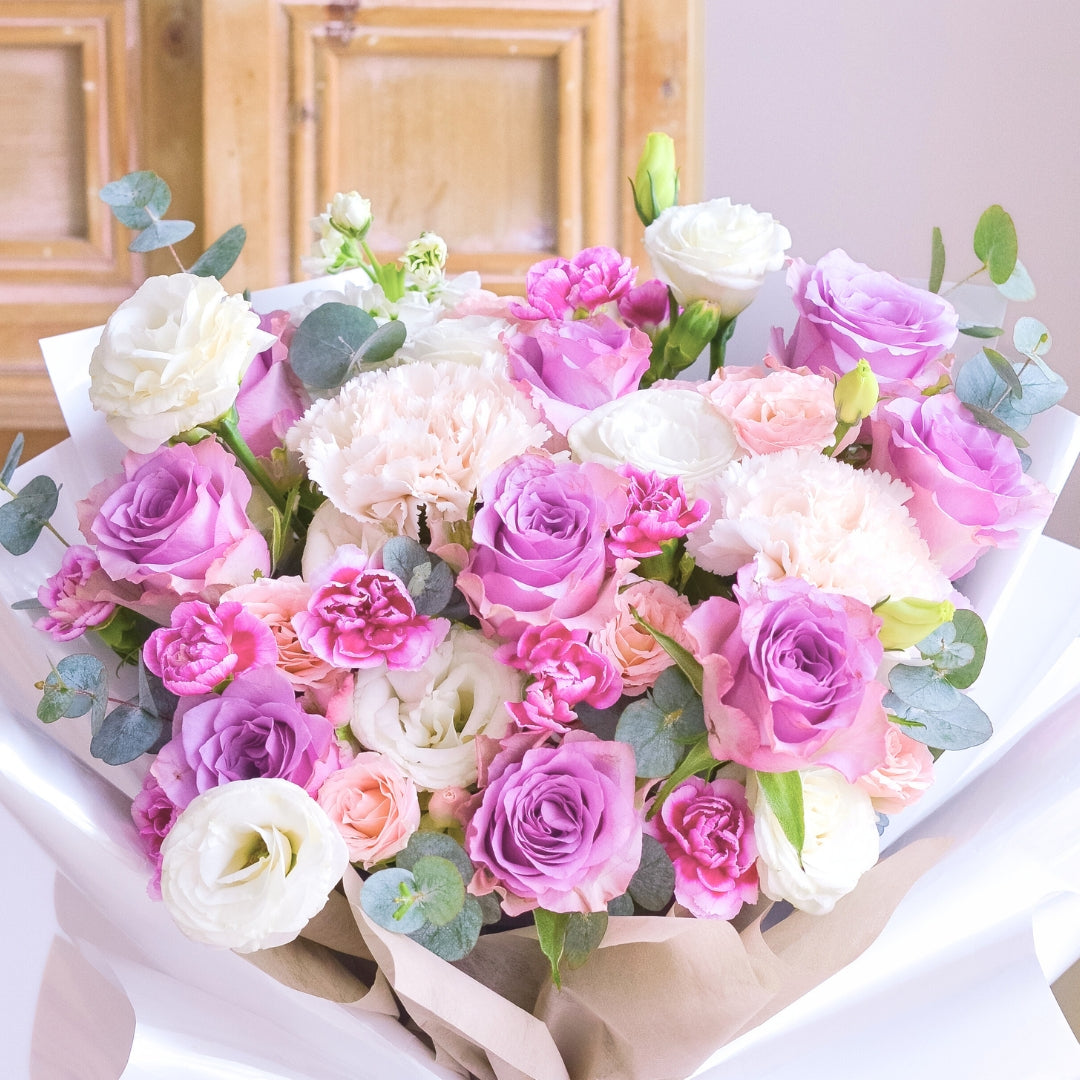 Violet Grace Purple Rose Hand Bouquet image 7