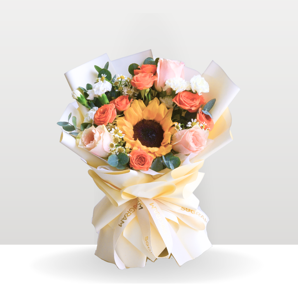 Bubbly Posy Sunflower Hand Bouquet image 8