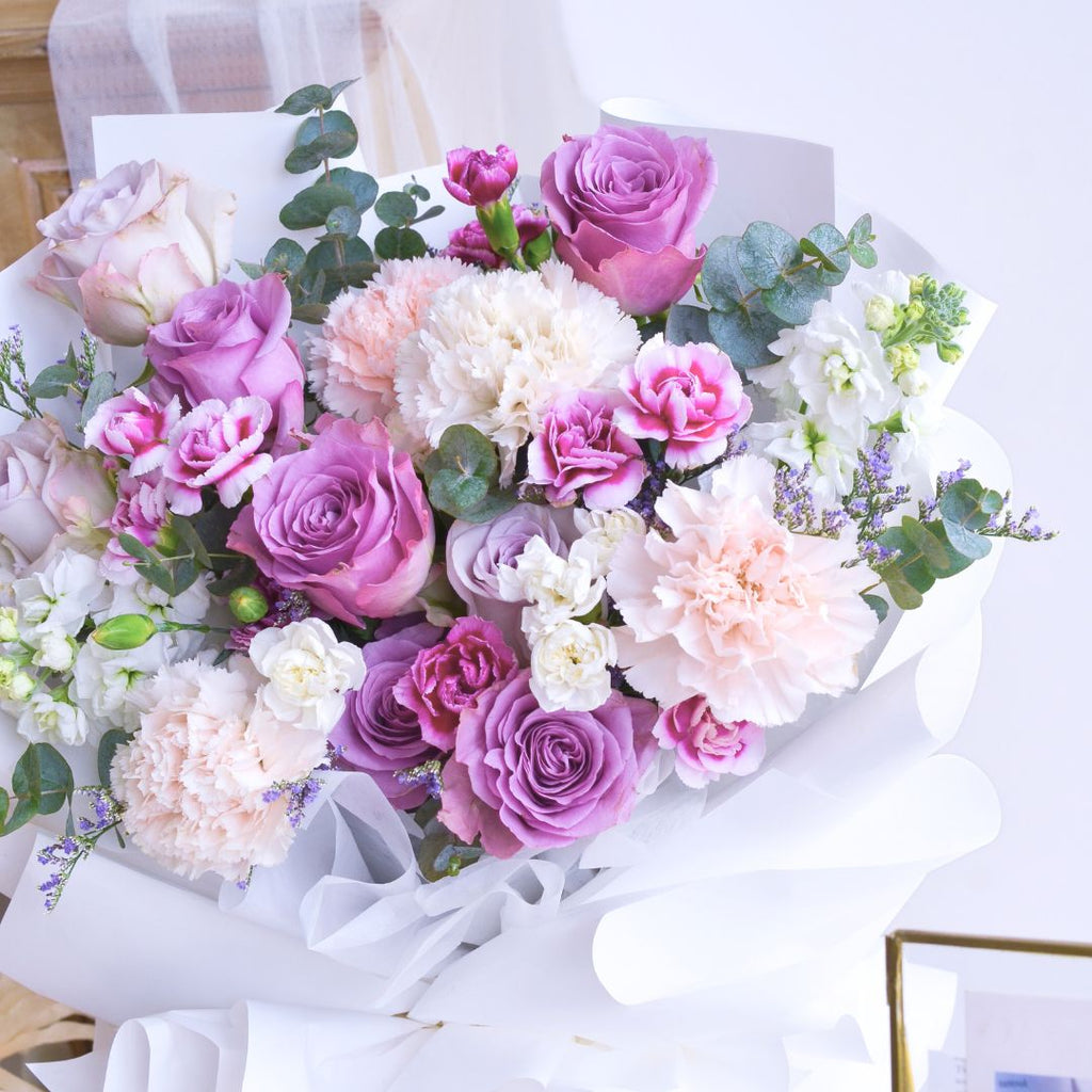 Amethyst Dream Purple Roses Hand Bouquet image 9