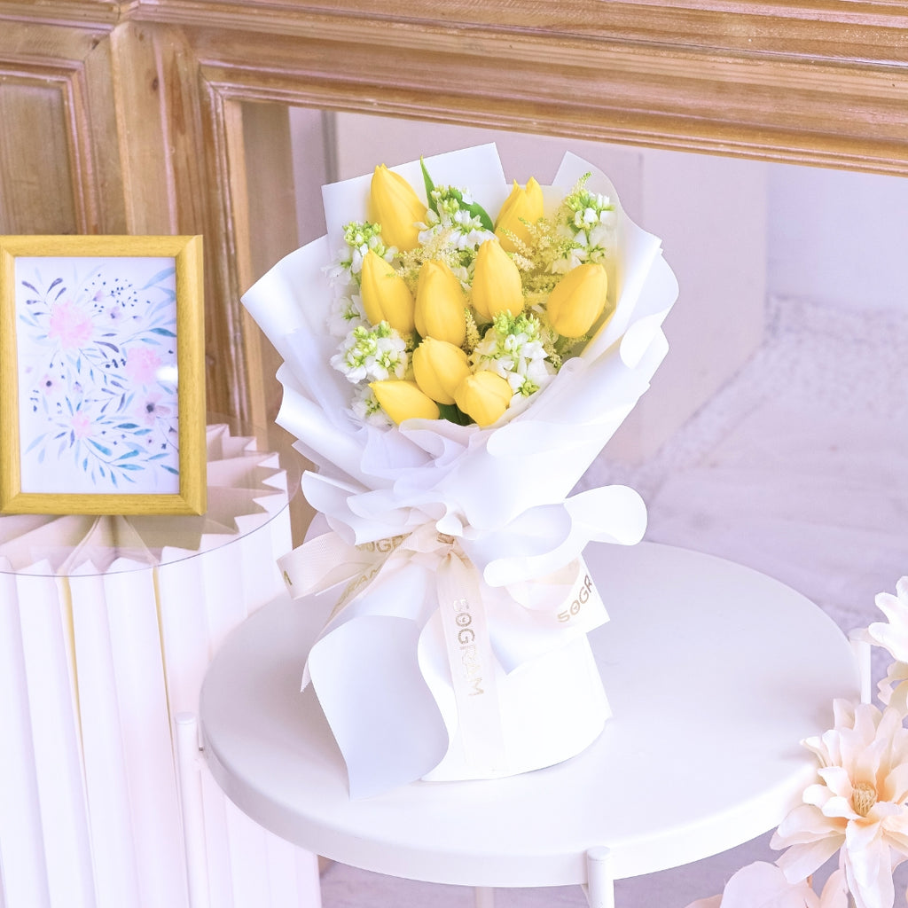Yellow Tulips Hand Bouquet image 5