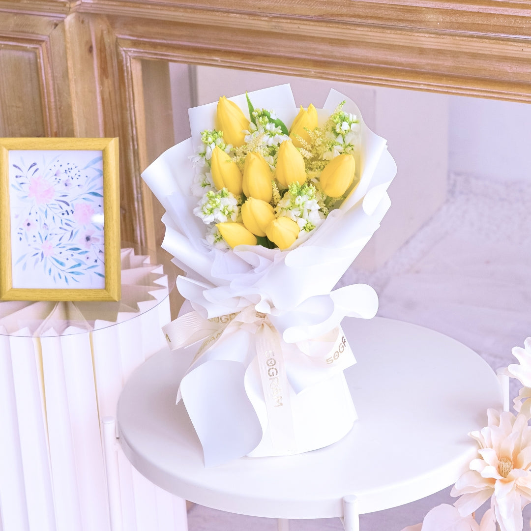 Yellow Tulips Hand Bouquet image 5