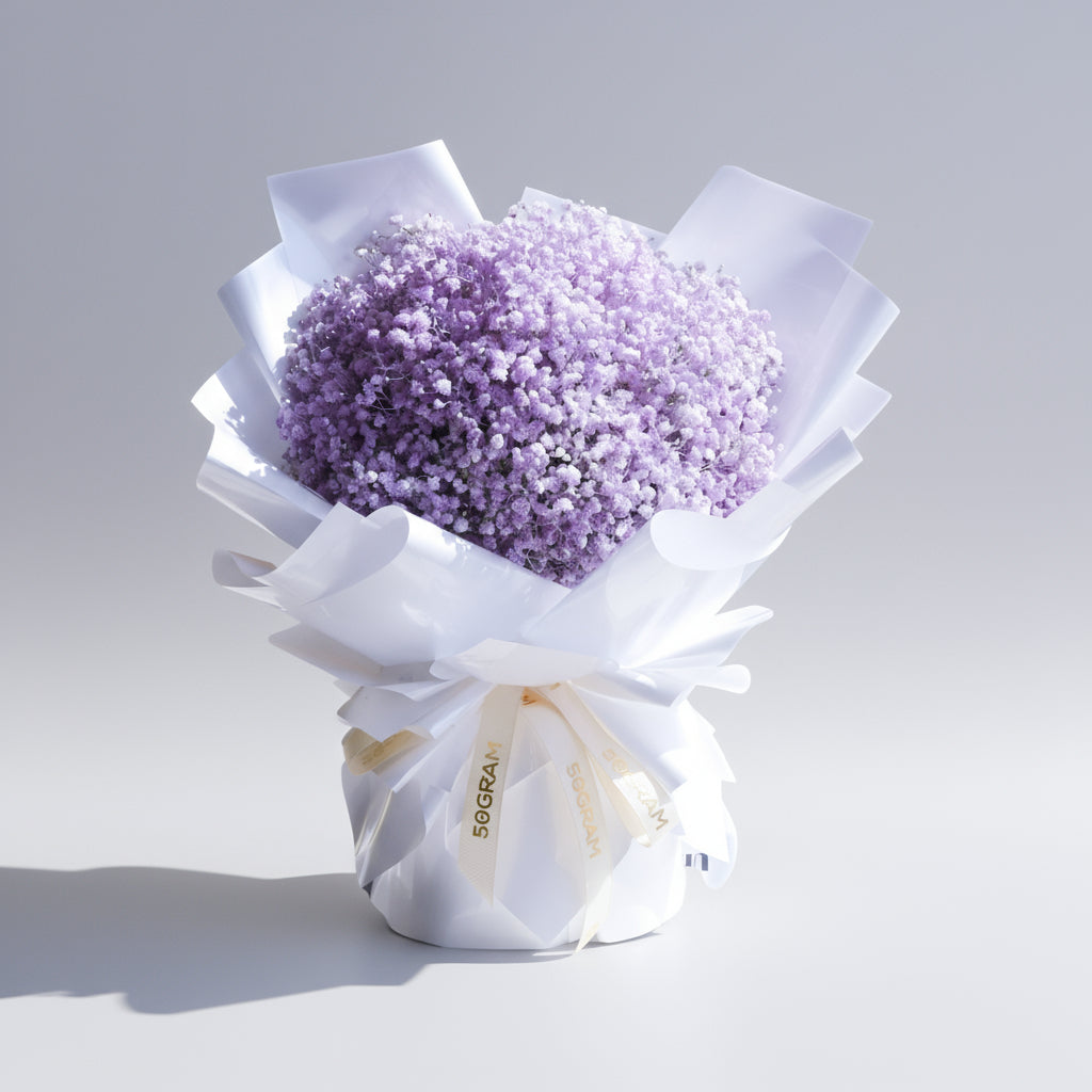 Baby Lavender Baby Breath Hand Bouquet image 0