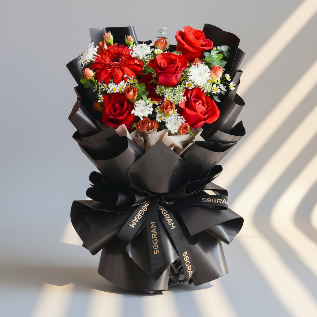 Firelight Love Qi Xi Hand Bouquet image 0