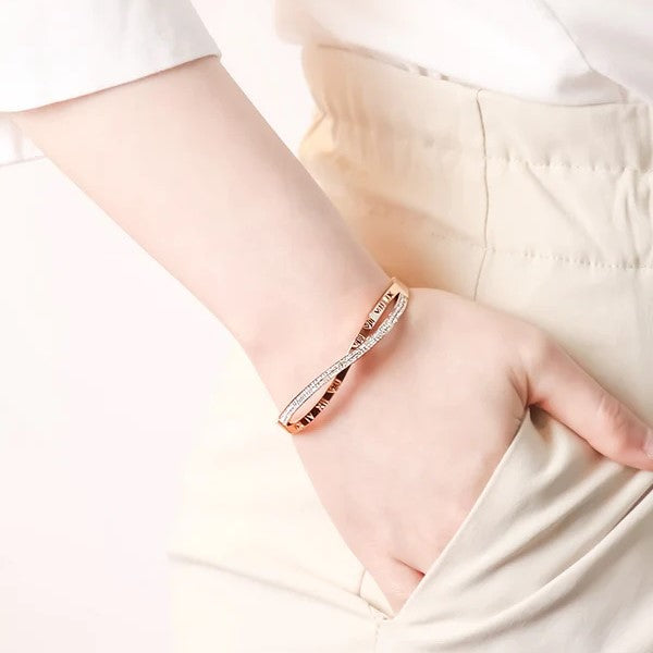 Vera Roman Numeric with Dias Bangle image 1