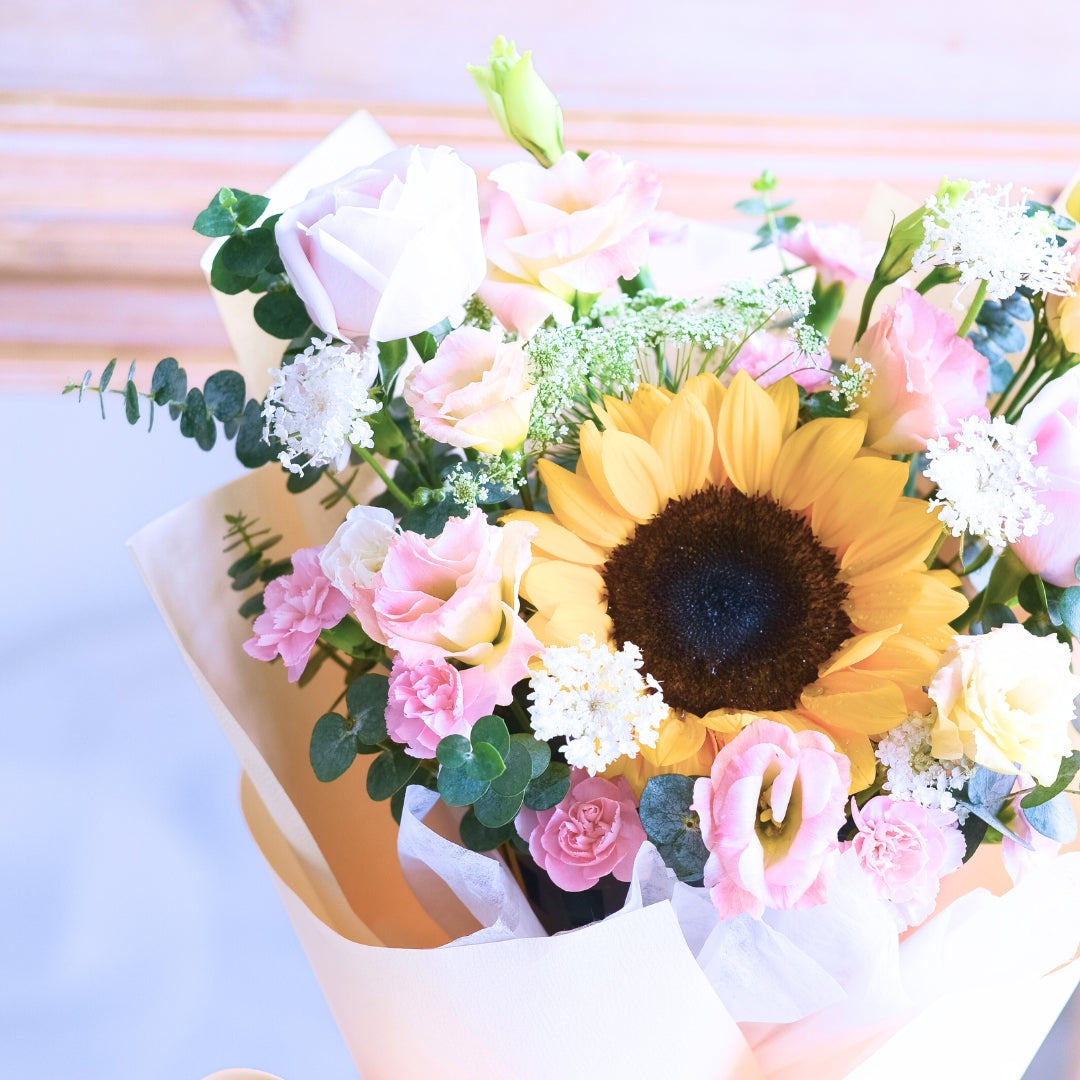 Morning Blush Sunflower Hand Bouquet image 6