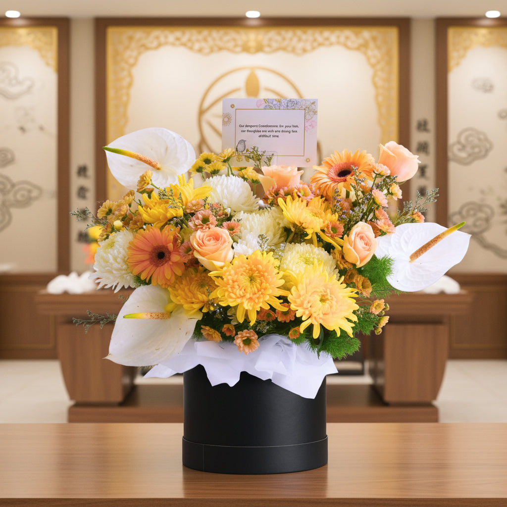 Sunset Remembrance | Condolences Flower Box image 1