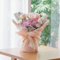 Blush Kiss Pink Hydrangea Hand Bouquet