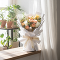 Bright Hue Yellow Roses Hand Bouquet
