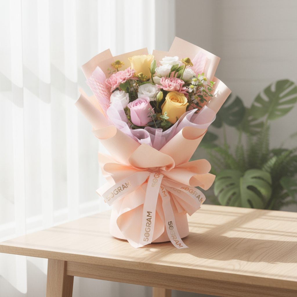Buttercup Whimsy Yellow Roses Hand Bouquet