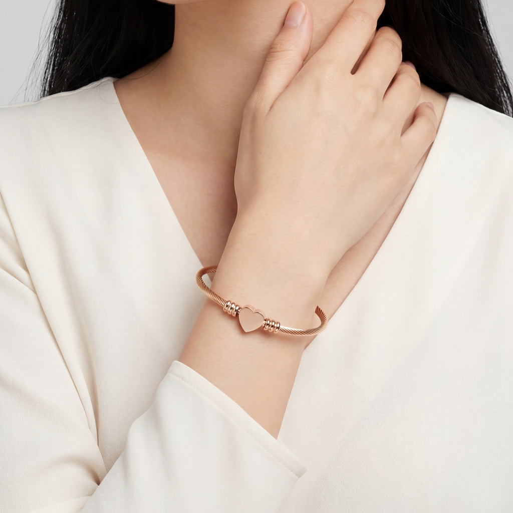 Hathaway Heart Cuff Bangle